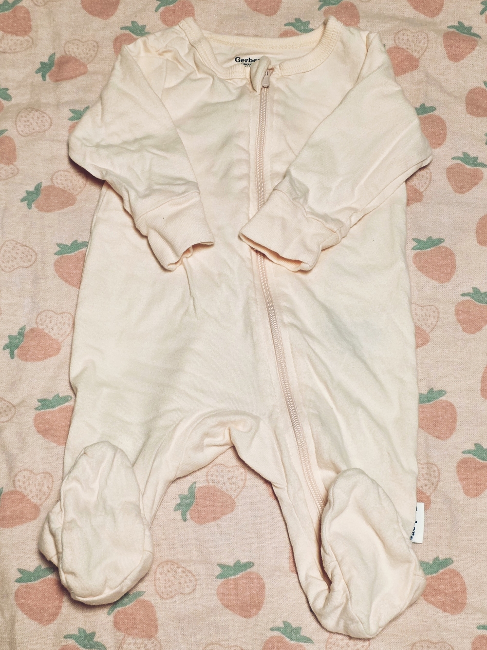 5/$20 Gerber Baby Pink Two Way Zippered Footie Pajamas